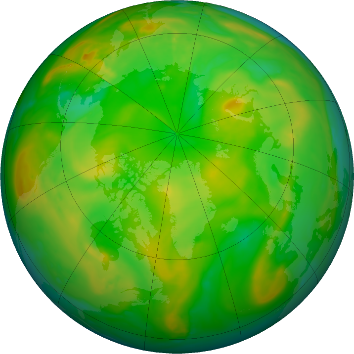 Arctic ozone map for 26 June 2019